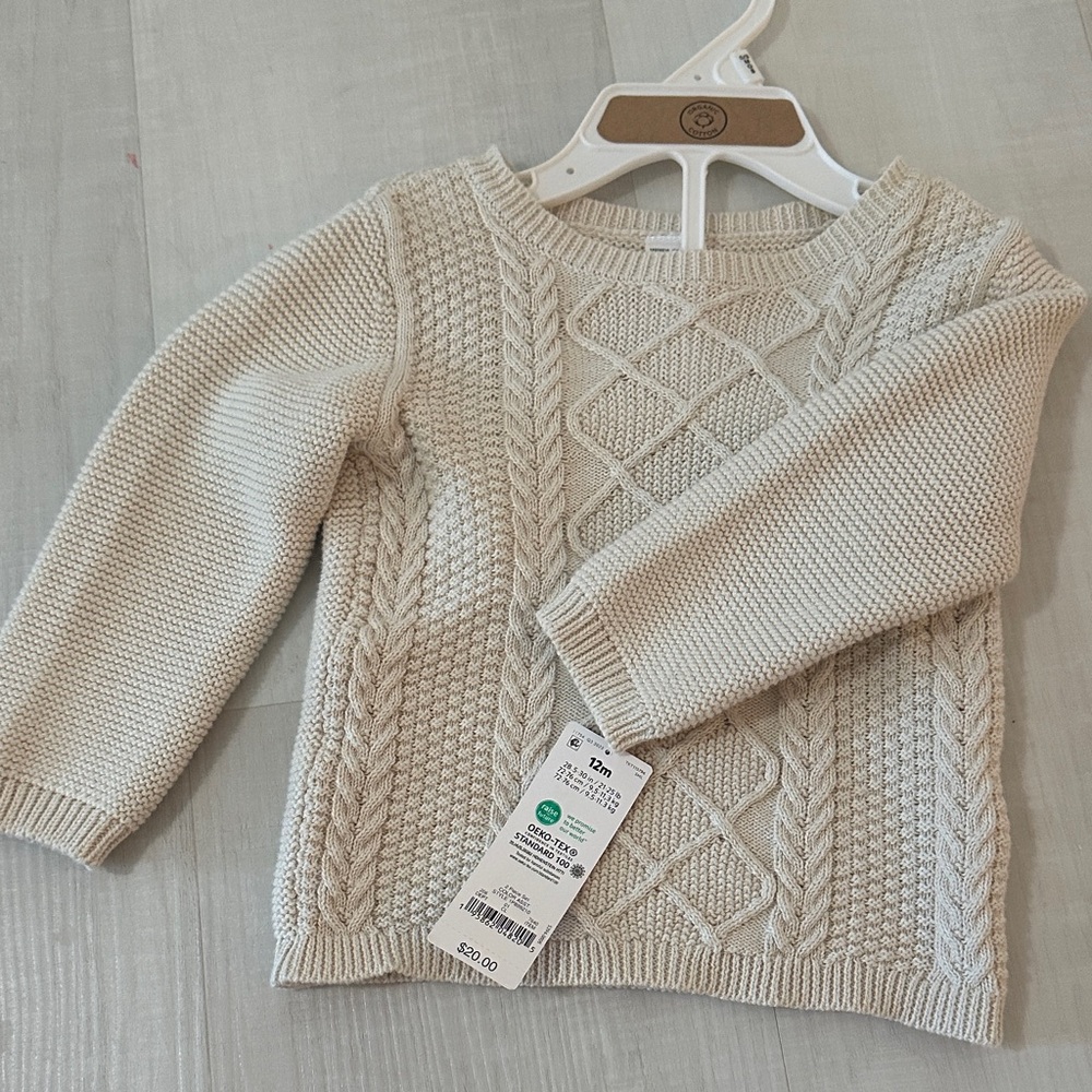 Carter's Ivory Cable Knit Sweater